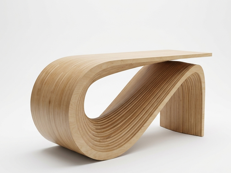 Luxury parametric wooden sofa love seat design